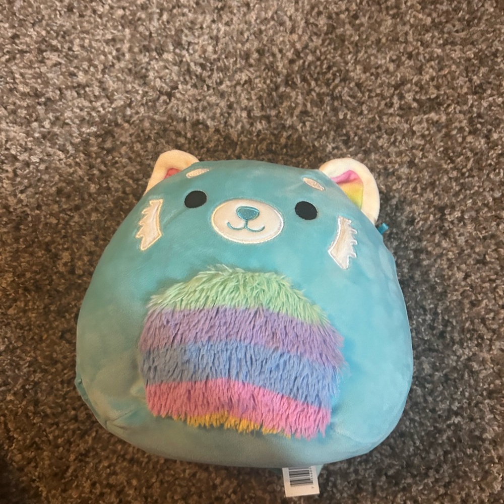 Squishmallows Blue and Rainbow Stuffed Animal